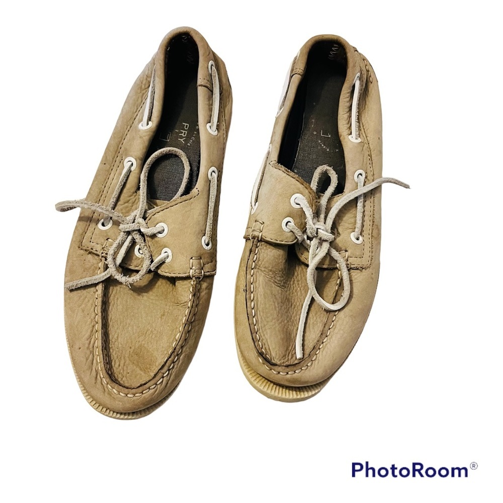 Mens Leather Sperry Gray boat shoes
